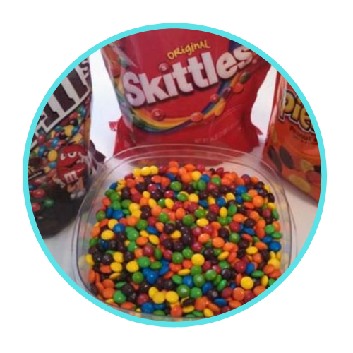 April Fool's Day Prank for Lifeguards, Swim Instructors, Aquatic Professionals - Bowl of skittles, m&m's and reese candy