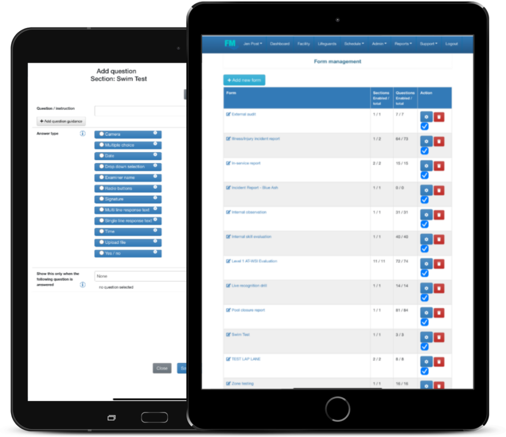 Three tablets with HydroApps Version 5.07 on screens